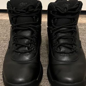 Timberland Boots Black Leather Waterproof Size 12